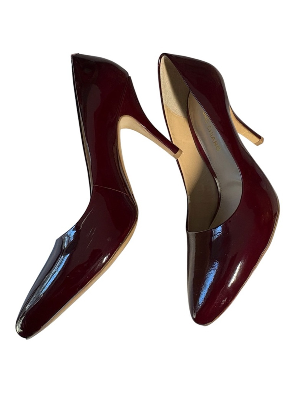 Arturo Chiang Pointed-Toe Pumps. Size 7.5 M. Burgundy - Picture 6 of 8